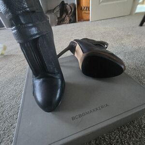 BCBGMaxAzria Elegant Black Heeled Boots